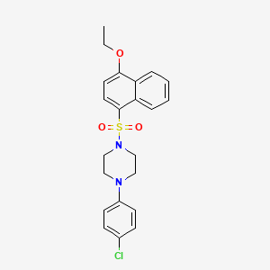 1-(4-chlorophenyl)-4-[(4-ethoxy-1-naphthyl)sulfonyl]piperazine