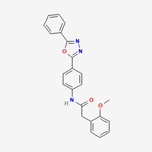 molecular formula C23H19N3O3 B3617756 2-(2-甲氧基苯基)-N-[4-(5-苯基-1,3,4-恶二唑-2-基)苯基]乙酰胺 