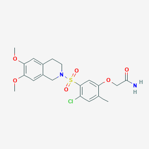 2-{4-chloro-5-[(6,7-dimethoxy-3,4-dihydro-2(1H)-isoquinolinyl)sulfonyl]-2-methylphenoxy}acetamide