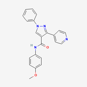 N-(4-methoxyphenyl)-1-phenyl-3-(4-pyridinyl)-1H-pyrazole-4-carboxamide