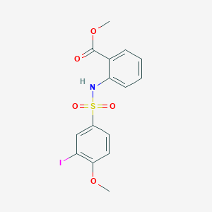 methyl 2-{[(3-iodo-4-methoxyphenyl)sulfonyl]amino}benzoate