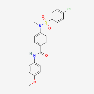 4-[[(4-chlorophenyl)sulfonyl](methyl)amino]-N-(4-methoxyphenyl)benzamide