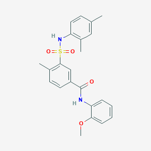 3-{[(2,4-dimethylphenyl)amino]sulfonyl}-N-(2-methoxyphenyl)-4-methylbenzamide