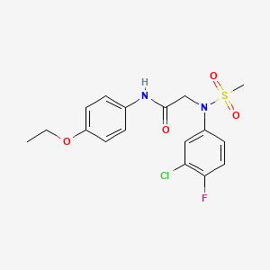 N~2~-(3-chloro-4-fluorophenyl)-N~1~-(4-ethoxyphenyl)-N~2~-(methylsulfonyl)glycinamide