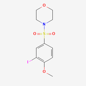 molecular formula C11H14INO4S B3617857 4-[(3-iodo-4-methoxyphenyl)sulfonyl]morpholine 