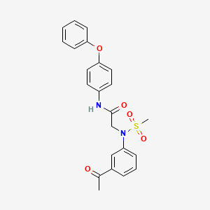 N~2~-(3-acetylphenyl)-N~2~-(methylsulfonyl)-N~1~-(4-phenoxyphenyl)glycinamide