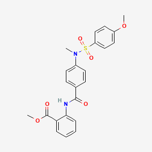 molecular formula C23H22N2O6S B3617884 methyl 2-({4-[[(4-methoxyphenyl)sulfonyl](methyl)amino]benzoyl}amino)benzoate 