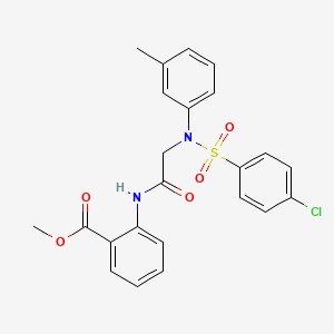 methyl 2-{[N-[(4-chlorophenyl)sulfonyl]-N-(3-methylphenyl)glycyl]amino}benzoate