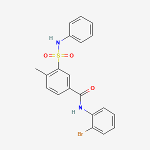 molecular formula C20H17BrN2O3S B3617900 3-(anilinosulfonyl)-N-(2-bromophenyl)-4-methylbenzamide 