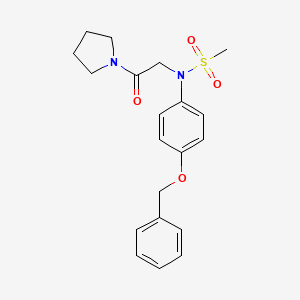 N-[4-(benzyloxy)phenyl]-N-[2-oxo-2-(1-pyrrolidinyl)ethyl]methanesulfonamide