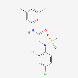 molecular formula C17H18Cl2N2O3S B3617926 N~2~-(2,4-dichlorophenyl)-N~1~-(3,5-dimethylphenyl)-N~2~-(methylsulfonyl)glycinamide 