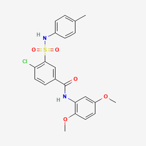 4-chloro-N-(2,5-dimethoxyphenyl)-3-{[(4-methylphenyl)amino]sulfonyl}benzamide