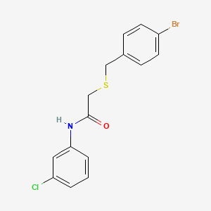 2-[(4-bromobenzyl)thio]-N-(3-chlorophenyl)acetamide