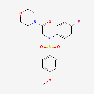 molecular formula C19H21FN2O5S B3617987 N-(4-fluorophenyl)-4-methoxy-N-[2-(4-morpholinyl)-2-oxoethyl]benzenesulfonamide 