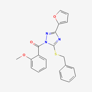 5-(benzylthio)-3-(2-furyl)-1-(2-methoxybenzoyl)-1H-1,2,4-triazole