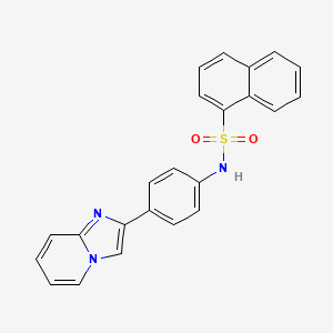 molecular formula C23H17N3O2S B3618026 N-(4-imidazo[1,2-a]pyridin-2-ylphenyl)-1-naphthalenesulfonamide 