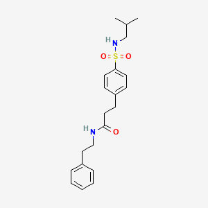 3-{4-[(isobutylamino)sulfonyl]phenyl}-N-(2-phenylethyl)propanamide