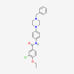 N-[4-(4-benzyl-1-piperazinyl)phenyl]-3-chloro-4-ethoxybenzamide