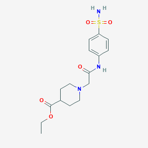 ethyl 1-(2-{[4-(aminosulfonyl)phenyl]amino}-2-oxoethyl)-4-piperidinecarboxylate