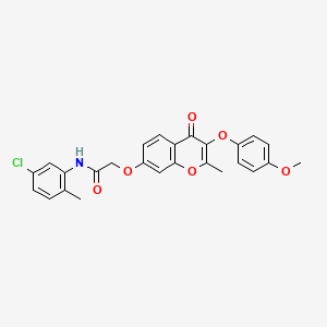 N-(5-chloro-2-methylphenyl)-2-{[3-(4-methoxyphenoxy)-2-methyl-4-oxo-4H-chromen-7-yl]oxy}acetamide