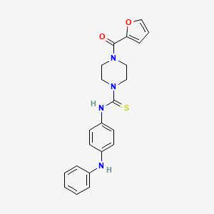 N-(4-anilinophenyl)-4-(2-furoyl)-1-piperazinecarbothioamide