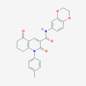 N-(2,3-dihydro-1,4-benzodioxin-6-yl)-1-(4-methylphenyl)-2,5-dioxo-1,2,5,6,7,8-hexahydro-3-quinolinecarboxamide