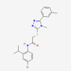 N-(4-bromo-2-isopropylphenyl)-2-{[4-methyl-5-(3-methylphenyl)-4H-1,2,4-triazol-3-yl]thio}acetamide