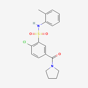 2-chloro-N-(2-methylphenyl)-5-(1-pyrrolidinylcarbonyl)benzenesulfonamide