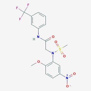 N~2~-(2-methoxy-5-nitrophenyl)-N~2~-(methylsulfonyl)-N~1~-[3-(trifluoromethyl)phenyl]glycinamide