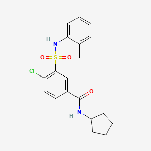 4-chloro-N-cyclopentyl-3-{[(2-methylphenyl)amino]sulfonyl}benzamide