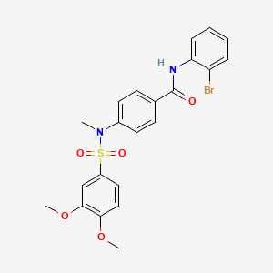 N-(2-bromophenyl)-4-[[(3,4-dimethoxyphenyl)sulfonyl](methyl)amino]benzamide