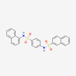 molecular formula C26H20N2O4S2 B3618144 N-{4-[(1-naphthylamino)sulfonyl]phenyl}-2-naphthalenesulfonamide 