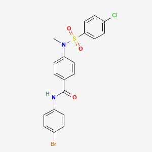 N-(4-bromophenyl)-4-[[(4-chlorophenyl)sulfonyl](methyl)amino]benzamide