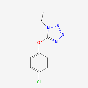 molecular formula C9H9ClN4O B3618197 5-(4-chlorophenoxy)-1-ethyl-1H-tetrazole 