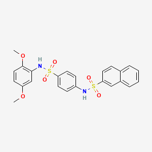 N-(4-{[(2,5-dimethoxyphenyl)amino]sulfonyl}phenyl)-2-naphthalenesulfonamide