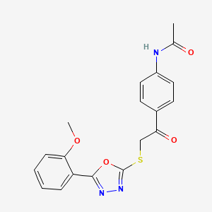 N-[4-(2-{[5-(2-methoxyphenyl)-1,3,4-oxadiazol-2-yl]thio}acetyl)phenyl]acetamide