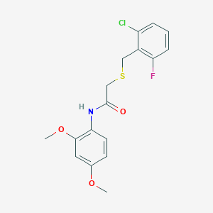 2-[(2-chloro-6-fluorobenzyl)thio]-N-(2,4-dimethoxyphenyl)acetamide