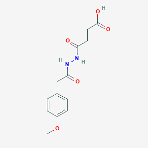 molecular formula C13H16N2O5 B361822 4-{2-[(4-Methoxyphenyl)acetyl]hydrazino}-4-oxobutanoic acid CAS No. 346725-39-1