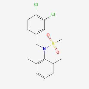 molecular formula C16H17Cl2NO2S B3618222 N-(3,4-dichlorobenzyl)-N-(2,6-dimethylphenyl)methanesulfonamide 