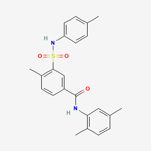 molecular formula C23H24N2O3S B3618230 N-(2,5-dimethylphenyl)-4-methyl-3-{[(4-methylphenyl)amino]sulfonyl}benzamide 