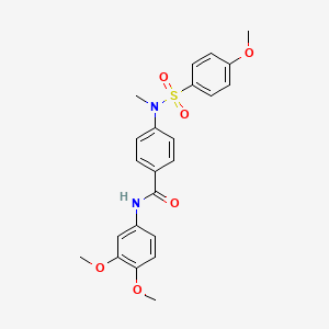 N-(3,4-dimethoxyphenyl)-4-[[(4-methoxyphenyl)sulfonyl](methyl)amino]benzamide