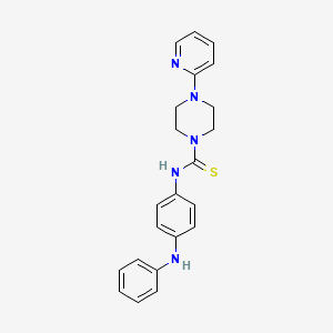 molecular formula C22H23N5S B3618267 N-(4-anilinophenyl)-4-(2-pyridinyl)-1-piperazinecarbothioamide 