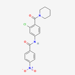 N-[3-chloro-4-(1-piperidinylcarbonyl)phenyl]-4-nitrobenzamide