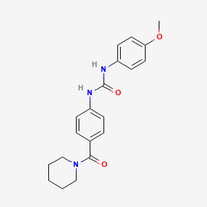 molecular formula C20H23N3O3 B3618330 N-(4-methoxyphenyl)-N'-[4-(1-piperidinylcarbonyl)phenyl]urea 