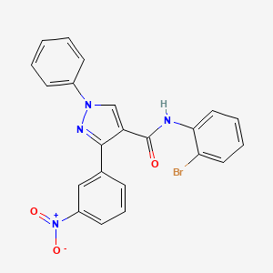 N-(2-bromophenyl)-3-(3-nitrophenyl)-1-phenyl-1H-pyrazole-4-carboxamide