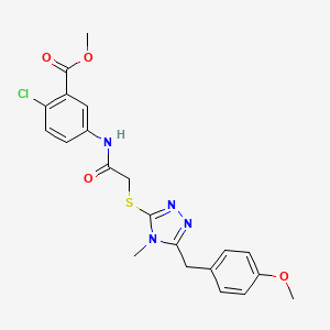 methyl 2-chloro-5-[({[5-(4-methoxybenzyl)-4-methyl-4H-1,2,4-triazol-3-yl]thio}acetyl)amino]benzoate