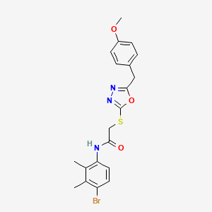 molecular formula C20H20BrN3O3S B3618354 N-(4-bromo-2,3-dimethylphenyl)-2-{[5-(4-methoxybenzyl)-1,3,4-oxadiazol-2-yl]thio}acetamide 