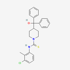 molecular formula C26H27ClN2OS B3618359 N-(3-chloro-2-methylphenyl)-4-[hydroxy(diphenyl)methyl]-1-piperidinecarbothioamide 