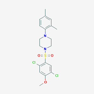 molecular formula C19H22Cl2N2O3S B3618364 1-[(2,5-dichloro-4-methoxyphenyl)sulfonyl]-4-(2,4-dimethylphenyl)piperazine 