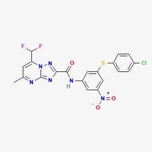 N-{3-[(4-chlorophenyl)thio]-5-nitrophenyl}-7-(difluoromethyl)-5-methyl[1,2,4]triazolo[1,5-a]pyrimidine-2-carboxamide